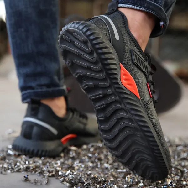 Giày bảo hộ kiểu thể thao bằng da chống nước mũi thép chống đinh chống va đập mã VA21D