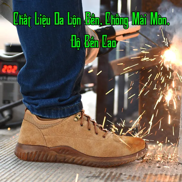 Giày Bảo Hộ Lao Động Thể Thao Mũi Thép Đế Kevlar Giảm Sốc VA13 