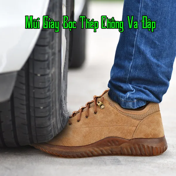 Giày Bảo Hộ Lao Động Thể Thao Mũi Thép Đế Kevlar Giảm Sốc VA13 