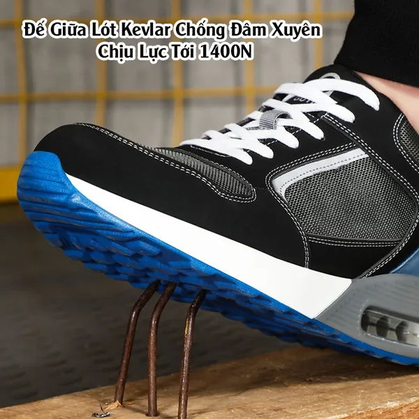 Giày Bảo Hộ Thời Trang Giá Rẻ Mũi Thép Chống Va Đập, Chống Đâm Xuyên VA06XD 