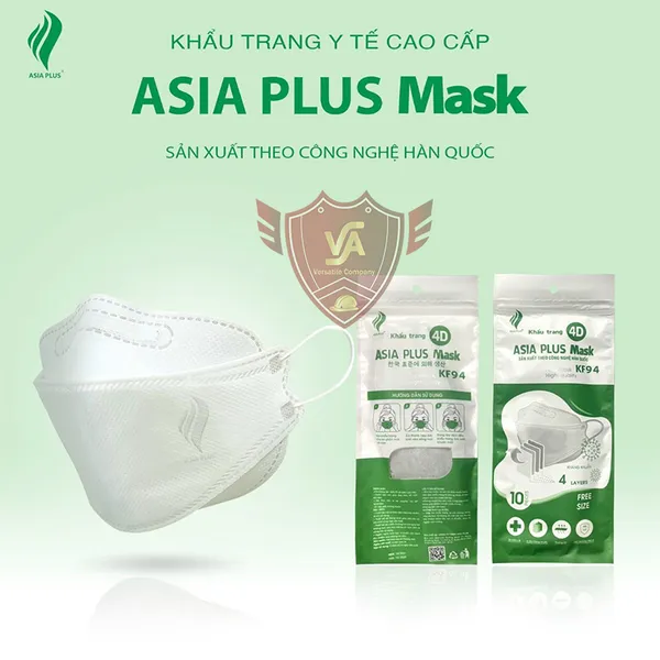Khẩu Trang NK94 Aisa Plus 4 Lớp 