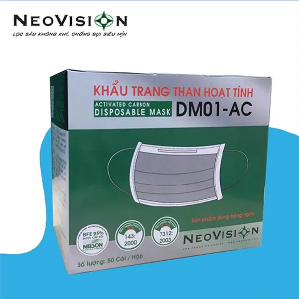 Khẩu trang y tế than hoạt tính cao cấp DM01
