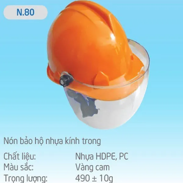 Mũ bảo hộ có kính che mặt BB N80/N81