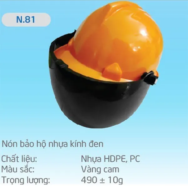 Mũ bảo hộ có kính che mặt BB N80/N81