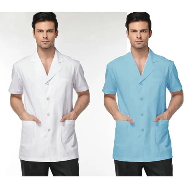 Áo Blouse Nam trắng - xanh