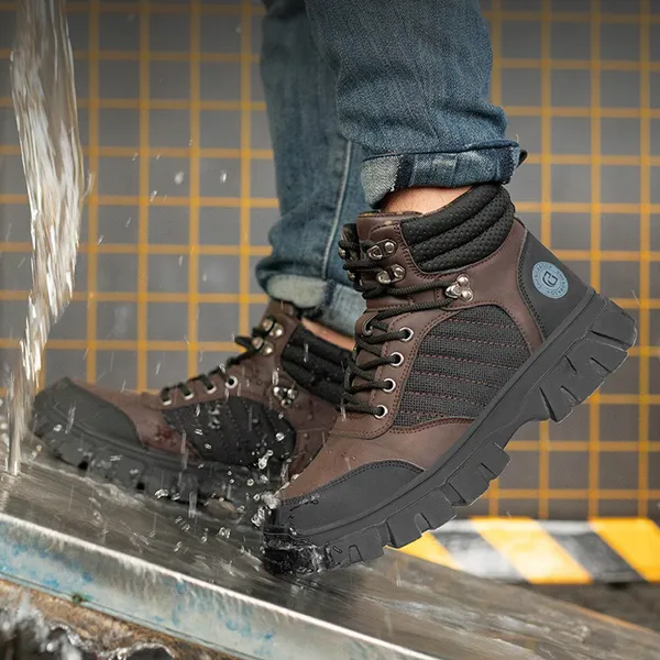 Giày bảo hộ cao cổ cao cấp VA26 mũi thép, đế thép, chống đinh, chống trơn trượt