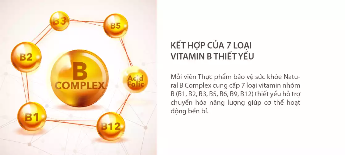 Nutrilite Natural B Complex chứa 7 Vitamin nhóm B