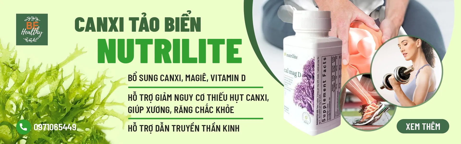 CANXI TẢO BIỂN NUTRILITE CAL MAG D GIÚP XƯƠNG CHẮC KHỎE