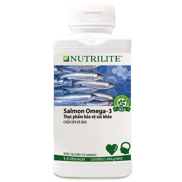 NUTRILITE SALMON OMEGA-3 CÁ HỒI BỔ NÃO, KHÁNG VIÊM, BẢO VỆ TIM MẠCH