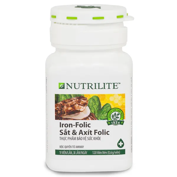 SẮT HỮU CƠ VÀ ACID FOLIC NUTRILITE  BỔ MÁU