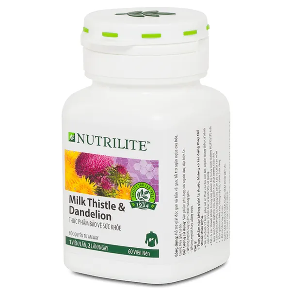 NUTRILITE MILK THISTLE & DANDELION SẢN PHẨM CHỨC NĂNG GAN NUTRILITE GIÚP GAN KHỎE MẠNH