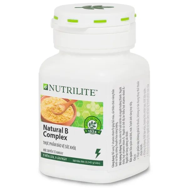 VITAMIN B HỮU CƠ NUTRILITE NATURAL B COMPLEX TĂNG CƯỜNG TRAO ĐỔI CHẤT, BỔ MÁU