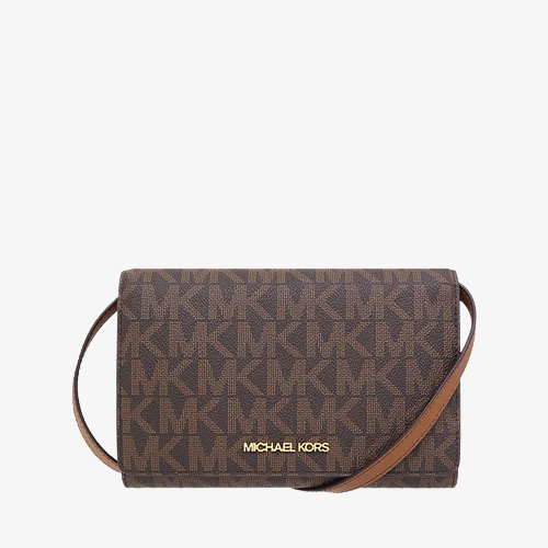 Ví cầm tay Michael Kors đeo chéo Jet Set Item Large MF Phone Brown Xbody