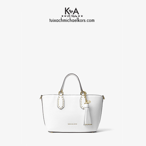 Túi xách Michael Kors màu trắng từ Mỹ Brooklyn Small Leather Satchel