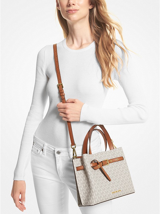 Túi Michael Kors 35H0GU5S1B EMILIA SATCHEL VANILLA -