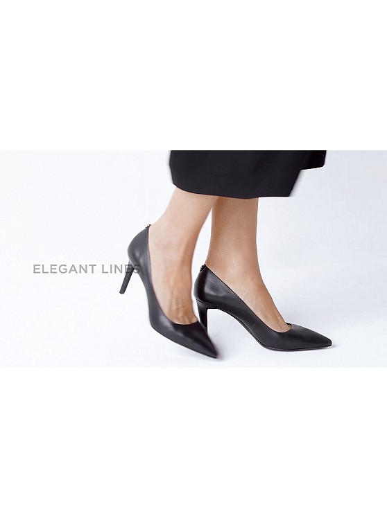 Giày cao gót Michael Kors nữ Dorothy Flex Leather Pump-BLACK