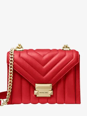 michael michael kors whitney quilted leather shoulder bolsa