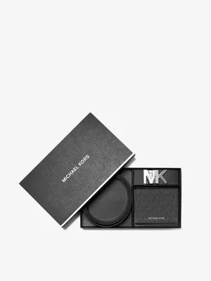 MICHAEL KORS MK Mens Black Monogram LFold Wallet with ID Case Mens  Fashion Watches  Accessories Wallets  Card Holders on Carousell