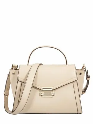 Túi Xách Michael Kors 35R4GWHS2L Whitney Md Flap Th Satchel Leather Lt Cream