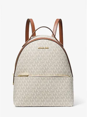 Balo Michael Kors Nữ Size Medium 35F3G6HB6B Valerie Vanilla Logo Backpack