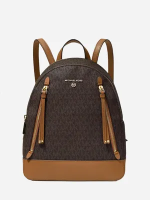 Balo Michael Kors Nữ Size Medium 30H1GBNB2B Brooklyn Brown logo Backpack