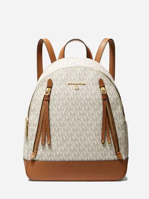 Balo Michael Kors Nữ Size Medium 30H1GBNB2B Brooklyn Vanilla logo Backpack