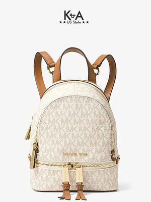 Balo mini Michael Kors của nữ Rhea Mini Vanilla Logo Backpack