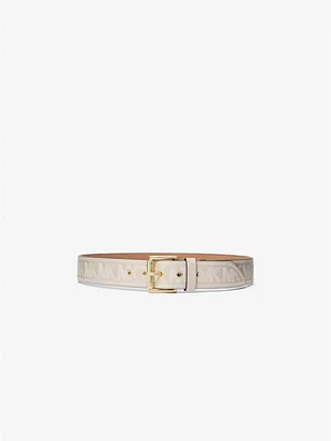 Dây Nịt Nữ Michael Kors French Blue Multi Embroidered Leather Belt