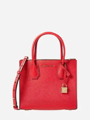 Túi Đeo Chéo Michael Kors Mercer Handbag Pebble Leather Bright Red Small