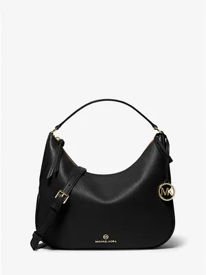 Túi Xách Michael Kors Màu Đen Đeo Vai 30F2G3KS6L Kelsey Medium Pebbled Leather Shoulder Bag Black