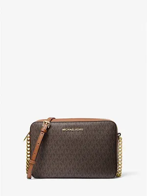 Túi Xách Michael Kors Màu Nâu Đeo Chéo 35F8GTTC3B Jet Set Item LG EW Crossbody