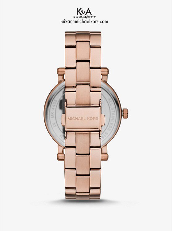 Đồng hồ Michael Kors nữ loại to Norie Pave Rose Gold Tone Watch
