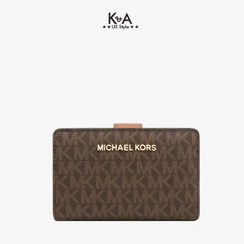 Ví cầm tay Michael Kors mini gấp jet set vanilla wallet ví Michael Kors  hàng hiệu chính hãng bóp MK cầm tay màu trắng bóp MK authentic chính hãng  giành cho nữ