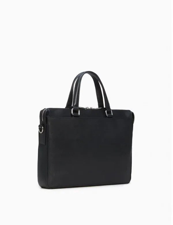 Túi Calvin Klein Nam 46209953 Refined Leather Slim Briefcase