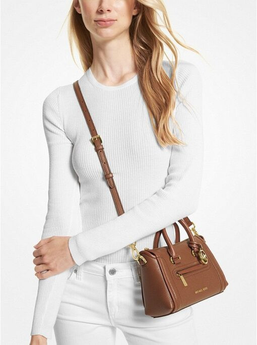 Túi Xách Michael Kors Màu Nâu Đeo Chéo 35F2GCCC5L Carine Satchel Luggage