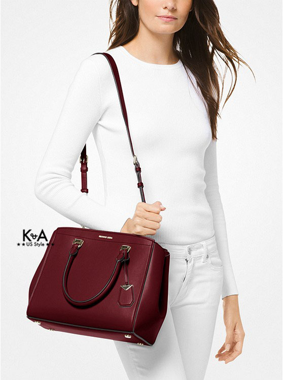 Tui xach Michael Kors hang hi u chinh hang t M lo i l n Benning Large Leather Satchel