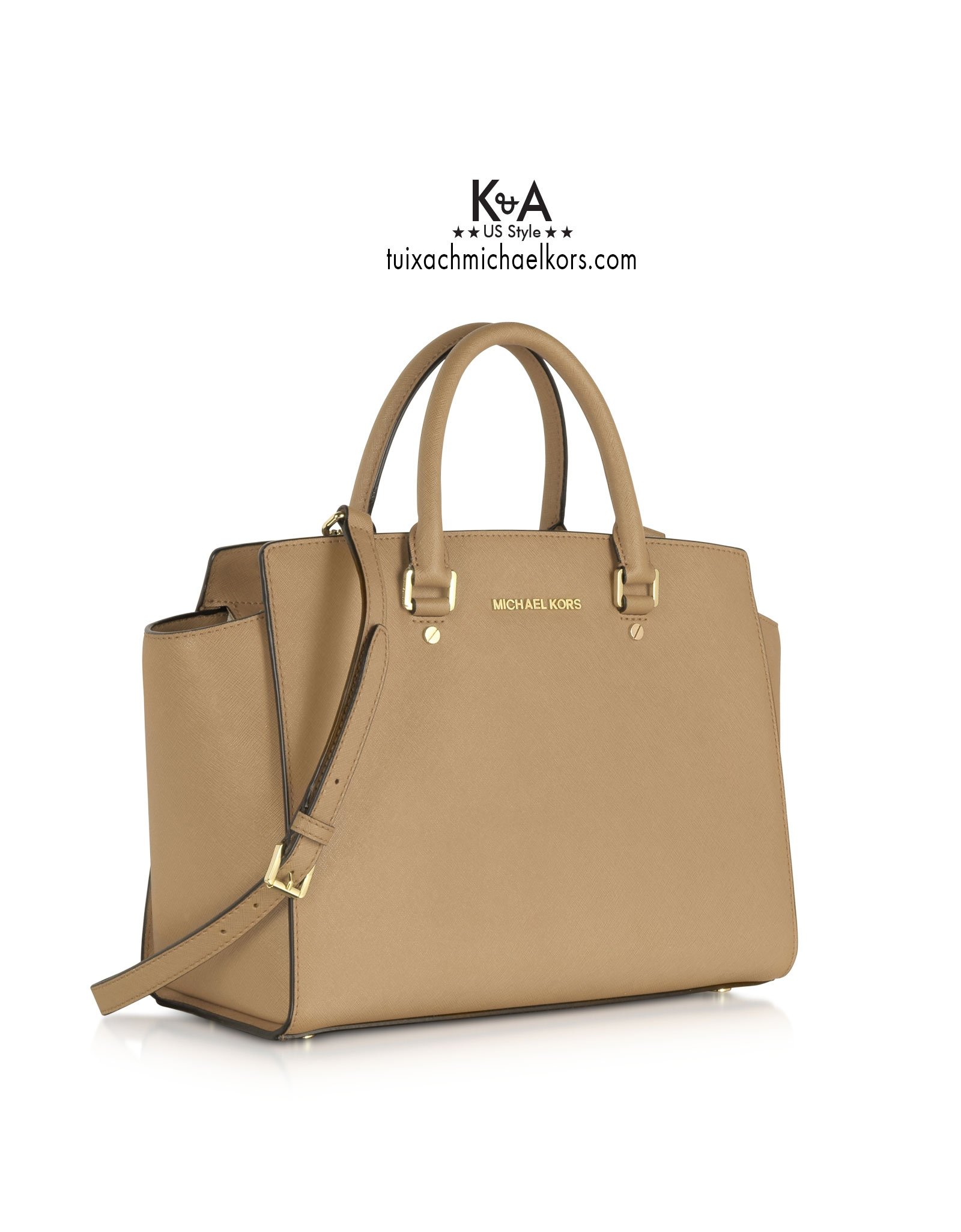 Michael Kors Selma Gold Studded Leather Satchel Handbag Navy Blue XL 428   eBay
