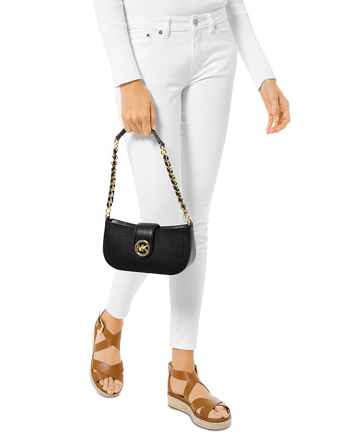 Túi xách Michael Kors kẹp nách Carmen Xs Pouchette Vanilla Bag túi xách MK  chính hãng kẹp nách màu trắng dự tiệc túi xách MK hàng hiệu cao cấp kẹp  nách giỏ