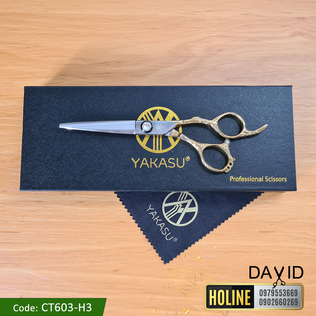 Bộ kéo cắt tóc & kéo tỉa tóc Yakasu 6 inch 603-H3 Bộ kéo cắt tóc & kéo tỉa tóc Yakasu 6 inch 603-H3
