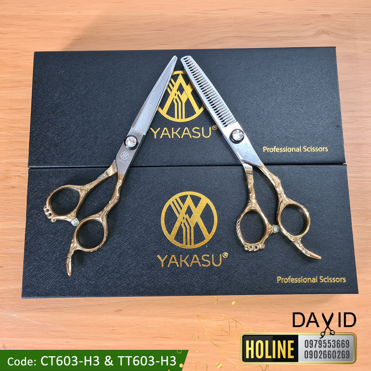 Bộ kéo cắt tóc & kéo tỉa tóc Yakasu 6 inch 603-H3 Bộ kéo cắt tóc & kéo tỉa tóc Yakasu 6 inch 603-H3
