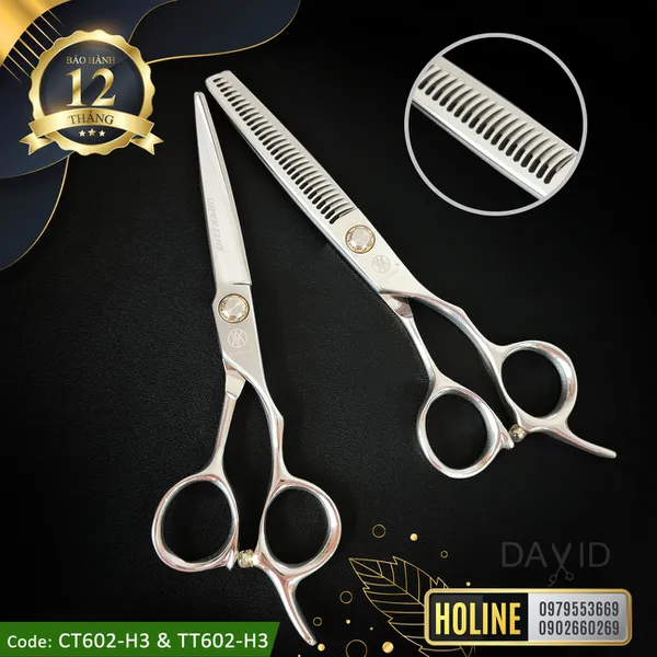 Bộ kéo cắt tóc & kéo tỉa tóc Yakasu 6 inch 602-H3