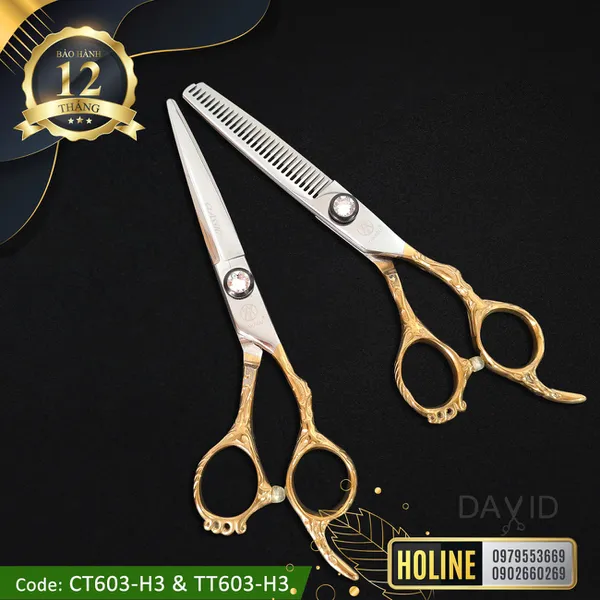 Bộ kéo cắt tóc & kéo tỉa tóc Yakasu 6 inch 603-H3