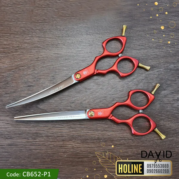 Bộ kéo cắt lông chó mèo Yakasu 6.5 inch 652-P1