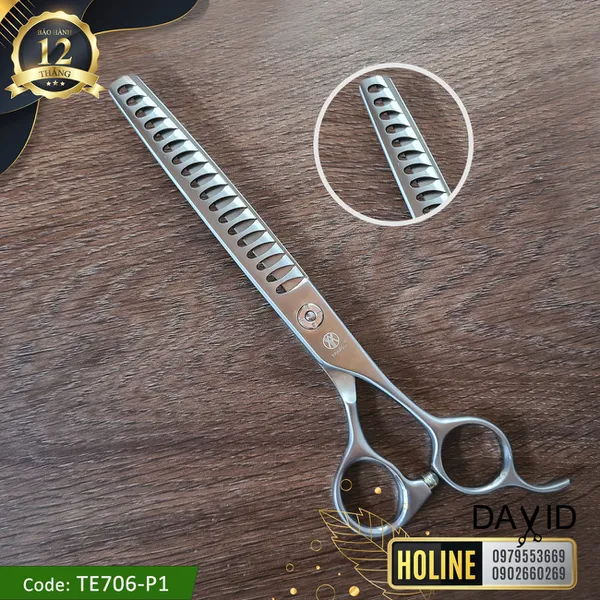 Kéo tỉa lông chó mèo xương cá Yakasu 7 inch TE706-P1