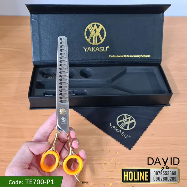 Kéo tỉa lông chó mèo Yakasu xương cá 7 inch TE700-P1