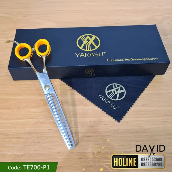 Kéo tỉa lông chó mèo Yakasu xương cá 7 inch TE700-P1