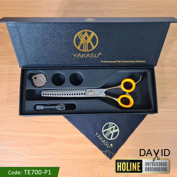 Kéo tỉa lông chó mèo Yakasu xương cá 7 inch TE700-P1