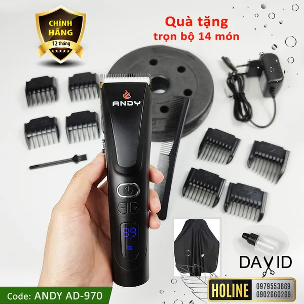 Tông đơ cắt tóc Andy AD-970 động cơ siêu mạnh