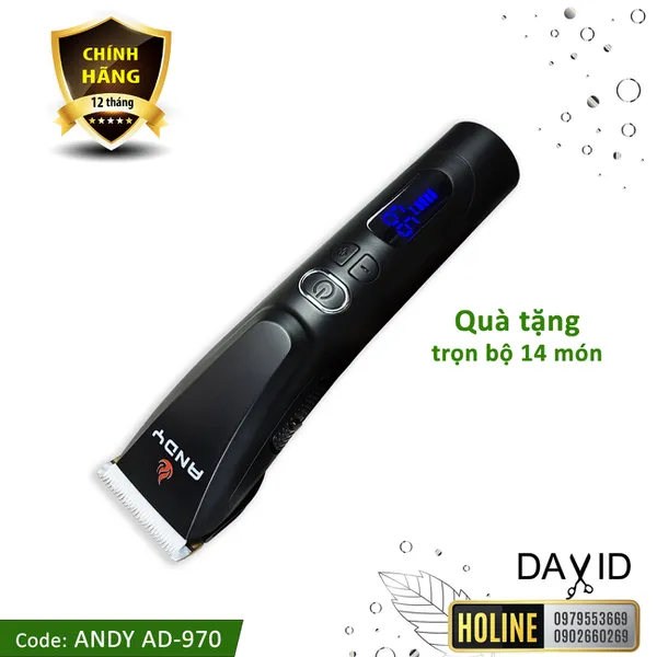 Tông đơ cắt tóc Andy AD-970 động cơ siêu mạnh