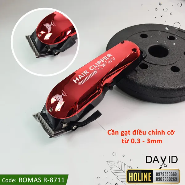Tông đơ cắt tóc Romas R8711 - Red
